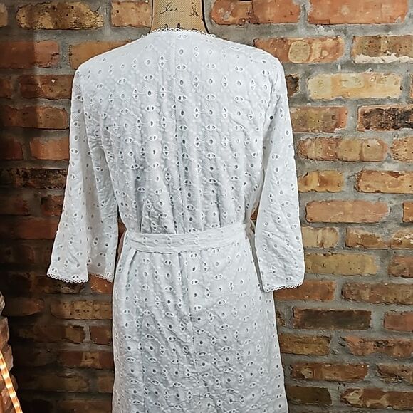 Zara Oversized White Eyelet Women's Maxi dress size XS - Picture 6 of 12